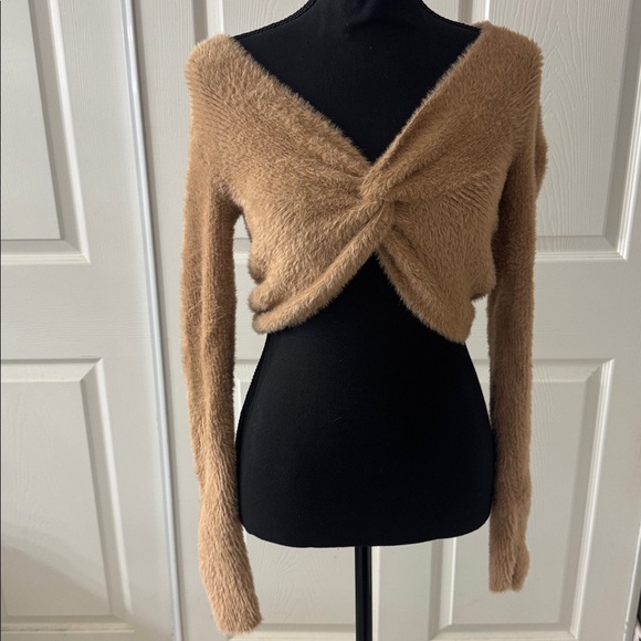 Aerie Brown V-Neck Sweater-XS - Picture 8 of 10